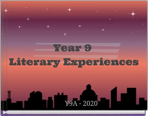 Front cover of 'Year 9 Literary Experiences' 