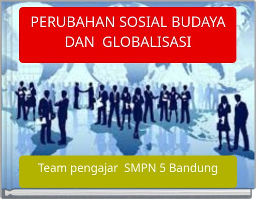 Front cover of 'PERUBAHAN SOSIAL BUDAYA DAN GLOBALISASI' 