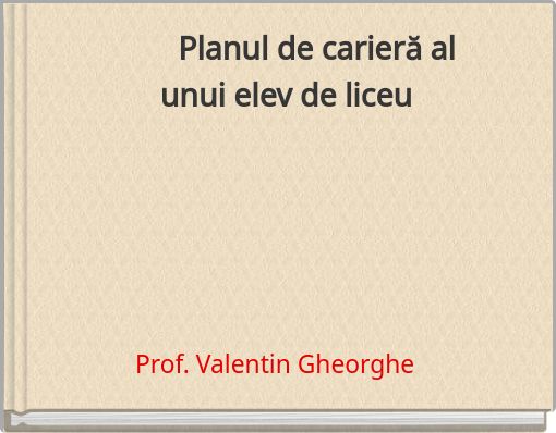 Planul de carieră al unui elev