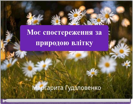 Моє спостереження за природою влітку