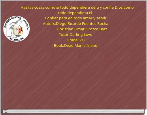 Haz las cosas como si todo dependiera de ti y confia Dios como todo dependiera el.Confiar para en todo amar y servi