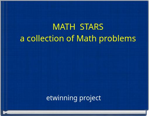 Front cover of 'MATH STARS a collection of Math problems' 