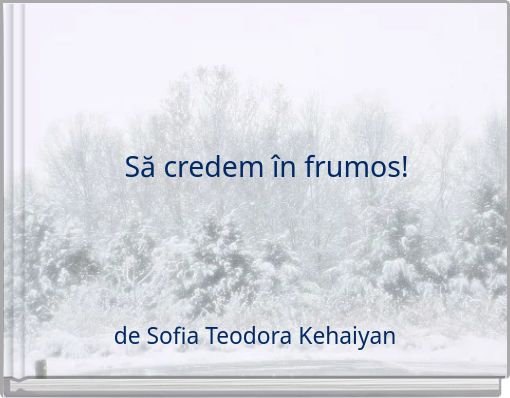 Book Cover for: Să credem în frumos!