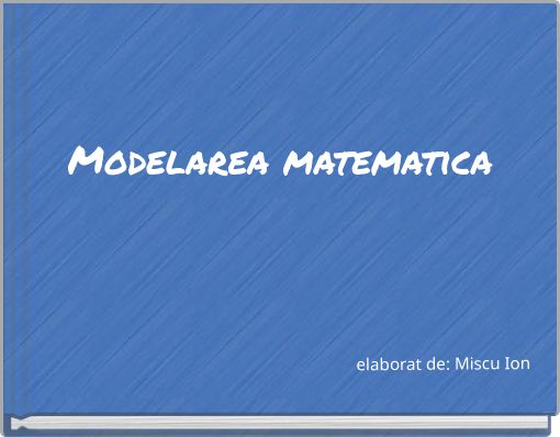 Modelarea matematica