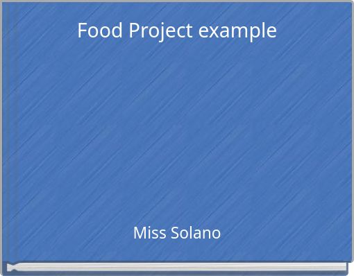 Front cover of 'Food Project example' 