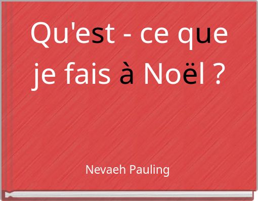 Qu'est - ce que je fais à Noël ?
