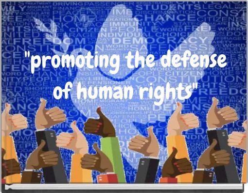 "promoting the defense of human rights"