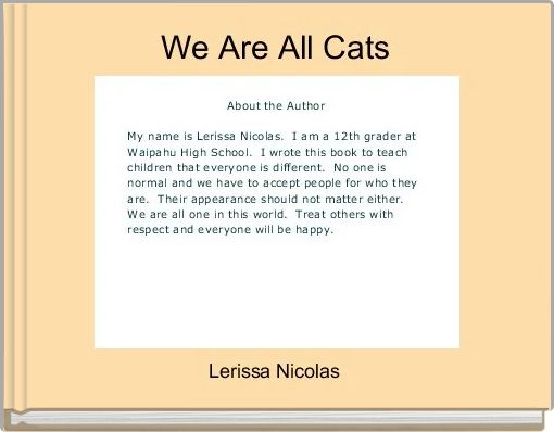 Front cover of 'We Are All Cats' 
