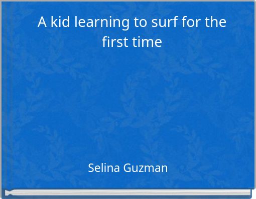 A kid learning to surf for the first time