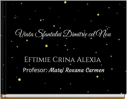 Viata Sfantului Dimitrie cel Nou