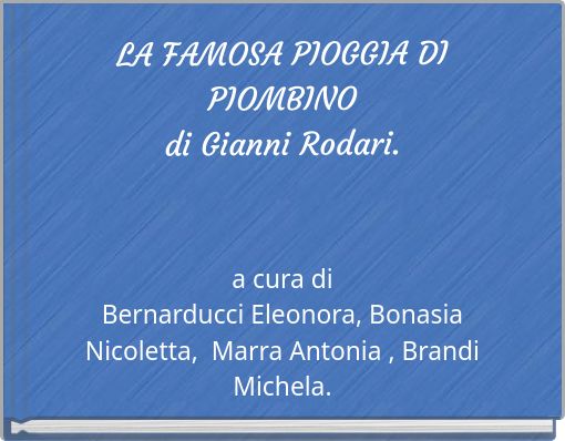 Book Cover for: LA FAMOSA PIOGGIA DI PIOMBINO di Gianni Rodari.