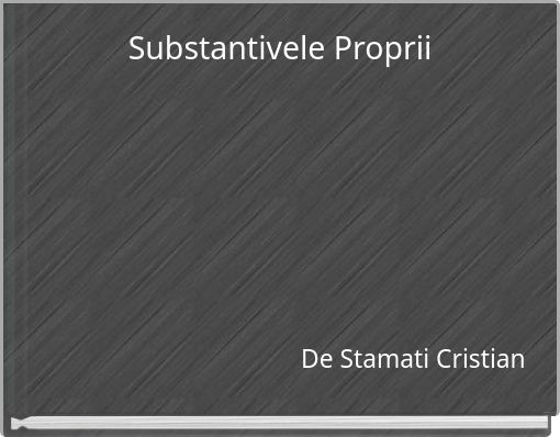 Substantivele Proprii