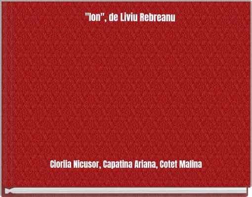Book Cover for: "Ion", de Liviu Rebreanu