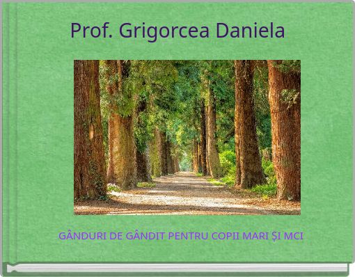 Book Cover for: Prof. Grigorcea Daniela