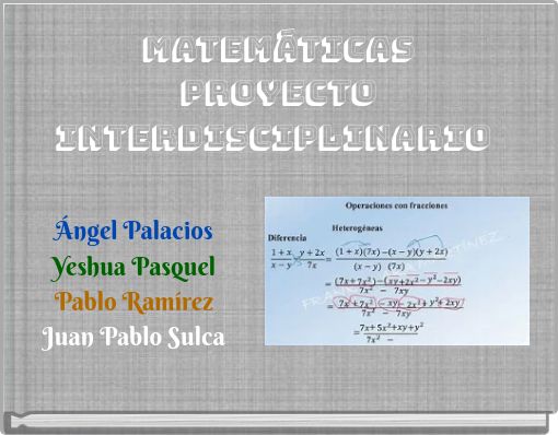 Matem&aacute;ticas Proyecto interdisciplinario