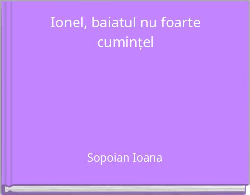 Front cover of 'Ionel, baiatul nu foarte cumințel' 