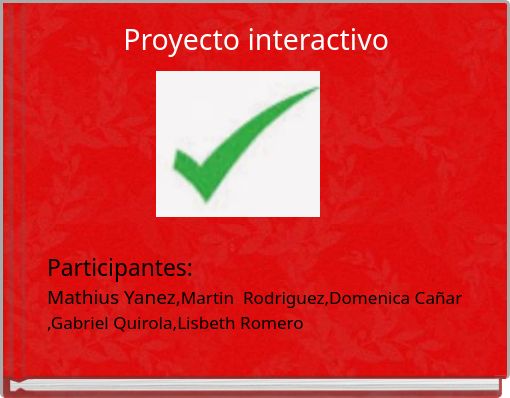 Front cover of 'Proyecto interactivo' 