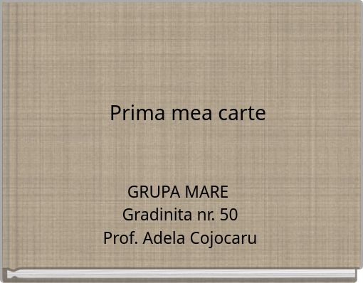 Prima mea carte