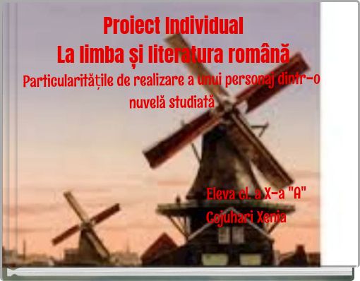 Proiect Individual La limba și literatura română