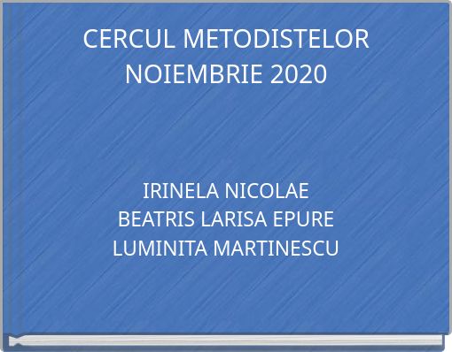 CERCUL METODISTELORNOIEMBRIE 2020