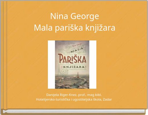 Nina George Mala pariška knjižara