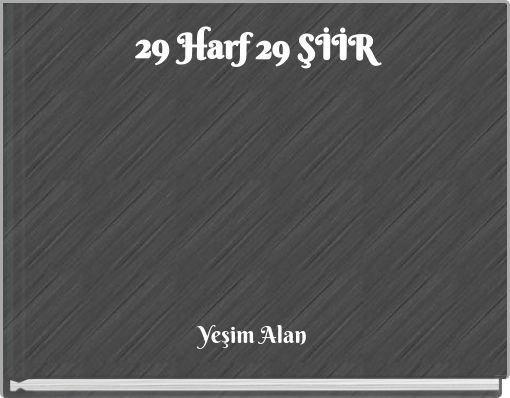 Front cover of '29 Harf 29 ŞİİR' 