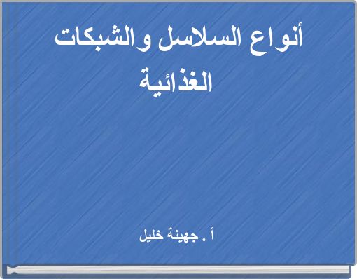 أنواع السلاسل والشبكات الغذائية