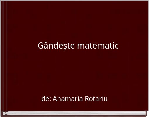 Front cover of 'Gândește matematic' 