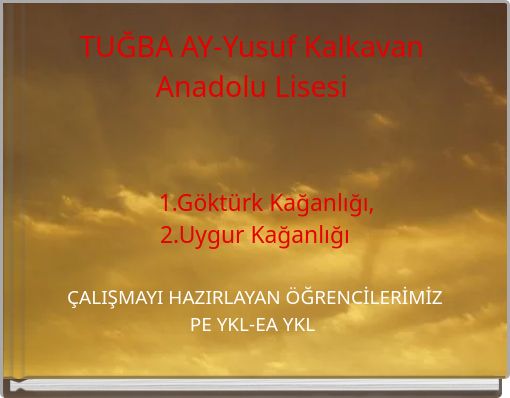TUĞBA AY-Yusuf Kalkavan Anadolu Lisesi