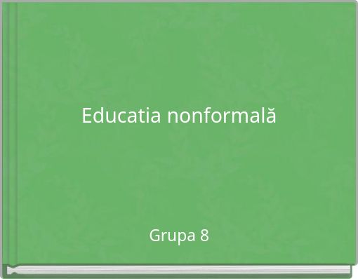 Educatia nonformală