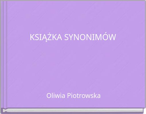 KSIĄŻKA SYNONIMÓW