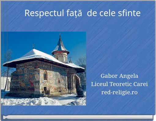 Respectul față de cele sfinte