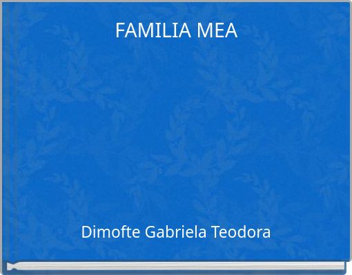 Front cover of 'FAMILIA MEA' 