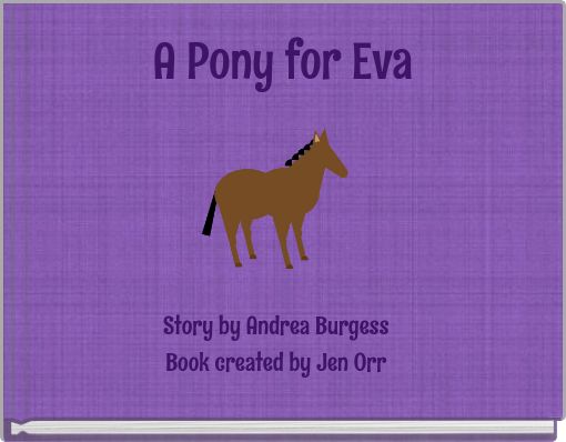 Front cover of 'A Pony for Eva' 