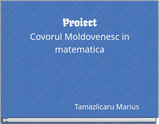 ProiectCovorul Moldovenesc in matematica