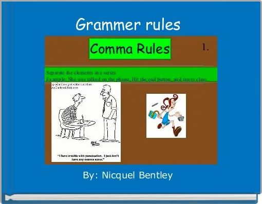 Front cover of 'Grammer rules ' 