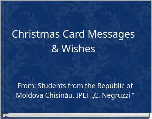 Front cover of 'Christmas Card Messages & Wishes' 
