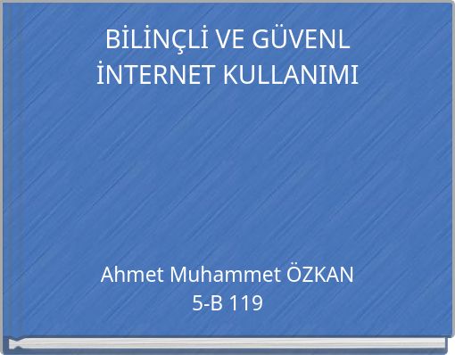 Front cover of 'BİLİNÇLİ VE GÜVENL İNTERNET KULLANIMI' 
