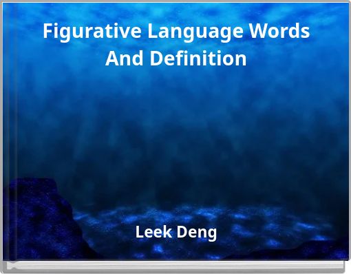 Figurative Language Words And Definition