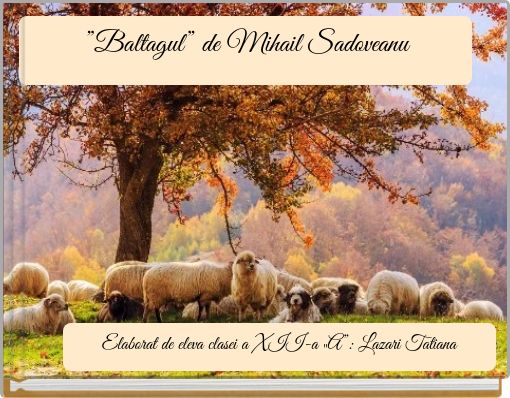 ”Baltagul” de Mihail Sadoveanu