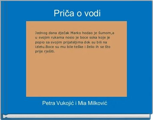 Book Cover for:  Priča o vodi