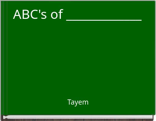 Book Cover for: ABC's of _____________