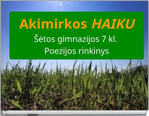 Akimirkos HAIKU &Scaron;ėtos gimnazijos 7 kl. Poezijos rinkinys