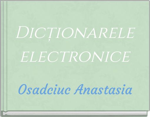 Dicționarele electronice