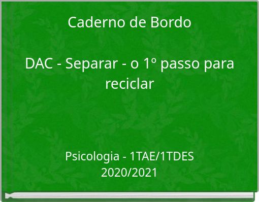 Caderno de Bordo DAC - Separar - o 1º passo para reciclar